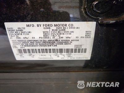 Zdjęcie 13 z 13 samochodu: 2022 FORD EXPLORER XLT VIN:1FMSK8DH1NGC09128 - miniatura