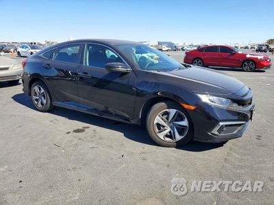 Czwarte zdjęcie samochodu z boku: 2019 HONDA CIVIC LX VIN:2HGFC2F6XKH565302 - miniatura