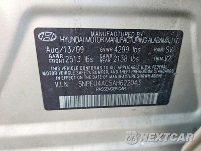 Zdjęcie 12 z 12 samochodu: 2010 HYUNDAI SONATA LIMITED VIN:5NPEU4AC5AH622043 - miniatura