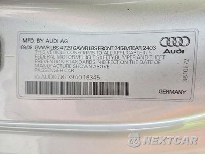 Zdjęcie 12 z 12 samochodu: 2009 AUDI A5 QUATTRO VIN:WAUDK78T39A016345 - miniatura