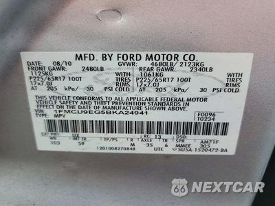 Zdjęcie 13 z 13 samochodu: 2011 FORD ESCAPE LIMITED VIN:1FMCU9EG5BKA24941 - miniatura