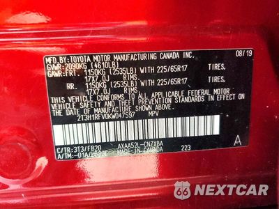 Zdjęcie 14 z 14 samochodu: 2019 TOYOTA RAV4 LE VIN:2T3H1RFV0KW047597 - miniatura