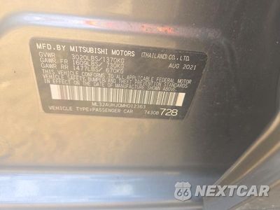 Zdjęcie 13 z 13 samochodu: 2021 MITSUBISHI MIRAGE ES VIN:ML32AUHJ0MH012363 - miniatura