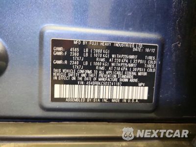 Zdjęcie 12 z 12 samochodu: 2013 SUBARU OUTBACK 2.5I LIMITED VIN:4S4BRBKC5D3241182 - miniatura