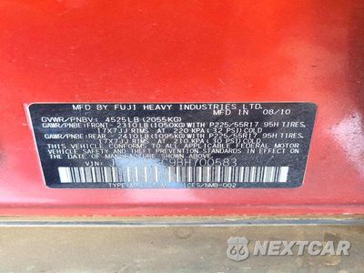 Zdjęcie 13 z 13 samochodu: 2011 SUBARU FORESTER TOURING VIN:JF2SHGGC9BH700583 - miniatura