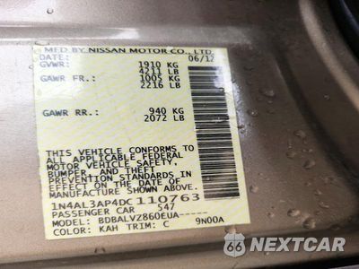 Zdjęcie 12 z 12 samochodu: 2013 NISSAN ALTIMA 2.5 VIN:1N4AL3AP4DC110763 - miniatura