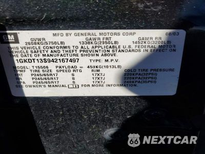 Zdjęcie 13 z 13 samochodu: 2004 GMC ENVOY VIN:1GKDT13S942167497 - miniatura