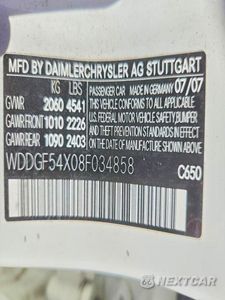 Zdjęcie 12 z 12 samochodu: 2008 MERCEDES-BENZ C 300 VIN:WDDGF54X08F034858 - miniatura