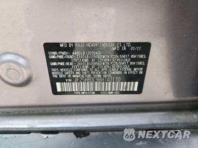 Zdjęcie 12 z 12 samochodu: 2011 SUBARU FORESTER 2.5X PREMIUM VIN:JF2SHBDC9BH740170 - miniatura