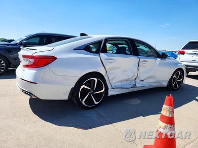 Trzecie zdjęcie samochodu z tyłu: 2022 HONDA ACCORD SPORT VIN:1HGCV1F33NA090883 - miniatura