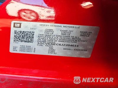 Zdjęcie 12 z 12 samochodu: 2018 CHEVROLET SILVERADO K1500 LT VIN:1GCVKREC6JZ204614 - miniatura