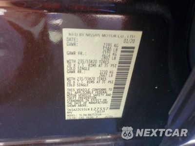 Zdjęcie 13 z 13 samochodu: 2020 NISSAN MURANO SL VIN:5N1AZ2CS5LN127557 - miniatura