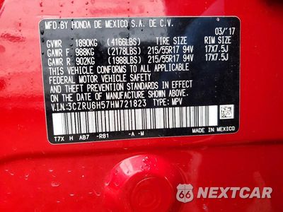 Zdjęcie 13 z 13 samochodu: 2017 HONDA HR-V EX VIN:3CZRU6H57HM721823 - miniatura
