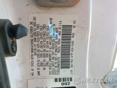 Zdjęcie 12 z 12 samochodu: 2008 TOYOTA TACOMA BASE VIN:5TENX22N98Z481352 - miniatura