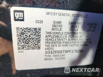 Zdjęcie 12 z 12 samochodu: 2023 CHEVROLET MALIBU LT VIN:1G1ZD5ST5PF178258 - miniatura