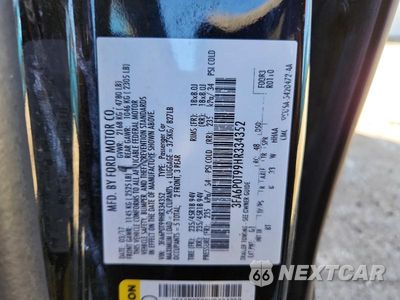Zdjęcie 12 z 12 samochodu: 2017 FORD FUSION SE VIN:3FA6P0T99HR334352 - miniatura