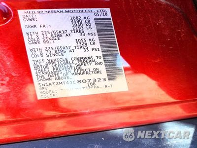 Zdjęcie 14 z 14 samochodu: 2018 NISSAN ROGUE SV VIN:5N1AT2MT4JC807323 - miniatura