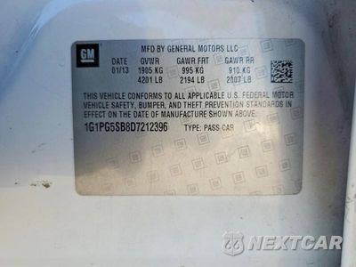 Zdjęcie 12 z 12 samochodu: 2013 CHEVROLET CRUZE LTZ VIN:1G1PG5SB8D7212396 - miniatura