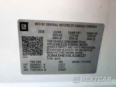 Zdjęcie 13 z 13 samochodu: 2020 CHEVROLET EQUINOX LS VIN:2GNAXHEVXL6166127 - miniatura