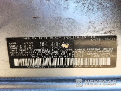 Zdjęcie 12 z 12 samochodu: 2017 SUBARU IMPREZA SPORT VIN:4S3GTAK60H3728831 - miniatura