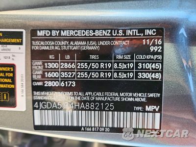 Zdjęcie 13 z 13 samochodu: 2017 MERCEDES-BENZ GLE 350 VIN:4JGDA5JB4HA882125 - miniatura