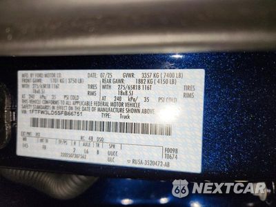 Zdjęcie 12 z 12 samochodu: 2025 FORD F150 XLT VIN:1FTFW3LD5SFB66751 - miniatura