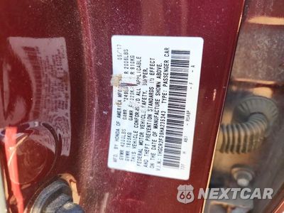 Zdjęcie 13 z 13 samochodu: 2017 HONDA ACCORD LX VIN:1HGCR2F39HA235343 - miniatura