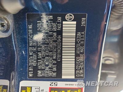Zdjęcie 13 z 13 samochodu: 2019 TOYOTA CAMRY SE VIN:4T1B11HK2KU276494 - miniatura