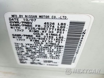 Zdjęcie 13 z 13 samochodu: 2008 NISSAN ROGUE S VIN:JN8AS58V28W116860 - miniatura