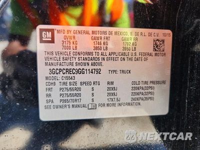 Zdjęcie 12 z 12 samochodu: 2016 CHEVROLET SILVERADO C1500 LT VIN:3GCPCREC9GG114792 - miniatura
