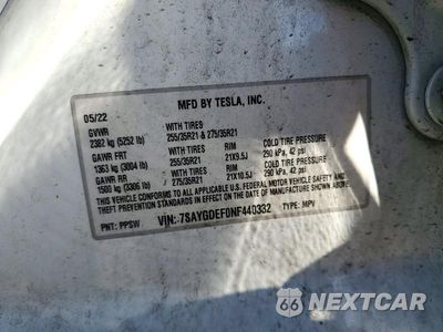Zdjęcie 14 z 14 samochodu: 2022 TESLA MODEL Y VIN:7SAYGDEF0NF440332 - miniatura
