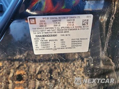 Zdjęcie 13 z 13 samochodu: 2012 CHEVROLET EQUINOX LS VIN:2GNALBEK9C6364941 - miniatura