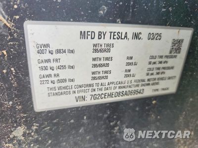 Zdjęcie 12 z 12 samochodu: 2025 TESLA CYBERTRUCK VIN:7G2CEHED8SA069543 - miniatura