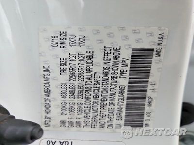 Zdjęcie 13 z 13 samochodu: 2016 HONDA CR-V EXL VIN:5J6RM4H72GL046453 - miniatura