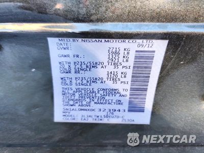 Zdjęcie 13 z 13 samochodu: 2013 INFINITI JX35 BASE VIN:5N1AL0MNXDC323943 - miniatura