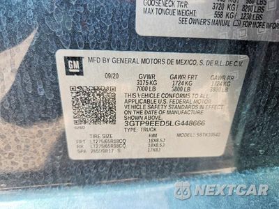 Zdjęcie 12 z 12 samochodu: 2020 GMC SIERRA K1500 AT4 VIN:3GTP9EED5LG448666 - miniatura