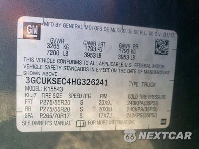 Zdjęcie 12 z 12 samochodu: 2017 CHEVROLET SILVERADO K1500 LTZ VIN:3GCUKSEC4HG326241 - miniatura