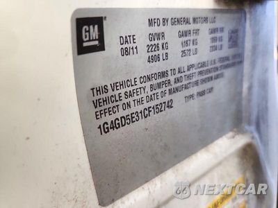 Zdjęcie 13 z 13 samochodu: 2012 BUICK LACROSSE VIN:1G4GD5E31CF152742 - miniatura