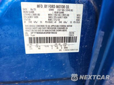 Zdjęcie 12 z 12 samochodu: 2025 FORD MAVERICK XL VIN:3FTTW8BAXSRB18432 - miniatura