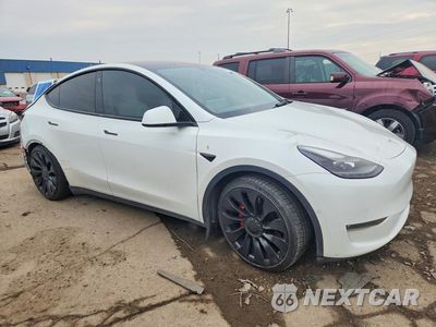 Czwarte zdjęcie samochodu z boku: 2022 TESLA MODEL Y VIN:7SAYGDEF8NF406168 - miniatura