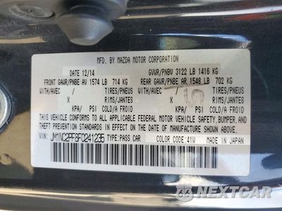 Zdjęcie 13 z 13 samochodu: 2015 MAZDA MX-5 MIATA GRAND TOURING VIN:JM1NC2PF8F0241235 - miniatura