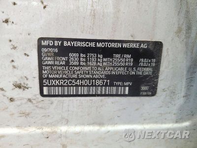 Zdjęcie 14 z 14 samochodu: 2017 BMW X5 SDRIVE35I VIN:5UXKR2C54H0U18671 - miniatura