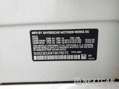 Zdjęcie 13 z 13 samochodu: 2026 BMW X5 XDRIVE40I VIN:5UX23EU04T9078075 - miniatura