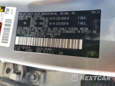 Zdjęcie 13 z 13 samochodu: 2020 TOYOTA HIGHLANDER XLE VIN:5TDGZRAHXLS512718 - miniatura
