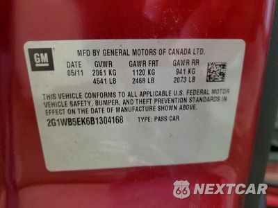 Zdjęcie 12 z 12 samochodu: 2011 CHEVROLET IMPALA LT VIN:2G1WB5EK6B1304168 - miniatura