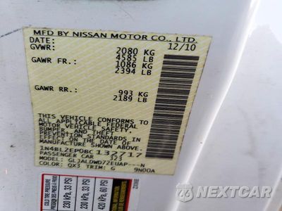 Zdjęcie 12 z 12 samochodu: 2011 NISSAN ALTIMA SR VIN:1N4BL2EP0BC132717 - miniatura
