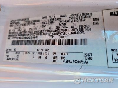 Zdjęcie 13 z 13 samochodu: 2011 FORD E250 DELIVERY VAN VIN:1FTNE2EL6BDB34691 - miniatura
