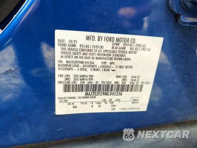 Zdjęcie 13 z 13 samochodu: 2021 FORD ECOSPORT S VIN:MAJ3S2FE9MC445336 - miniatura