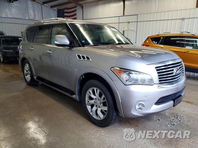 Czwarte zdjęcie samochodu z boku: 2014 INFINITI QX80 BASE VIN:JN8AZ2NE1E9062539 - miniatura