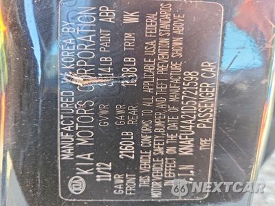 Zdjęcie 13 z 13 samochodu: 2013 KIA FORTE EX VIN:KNAFU4A21D5721598 - miniatura